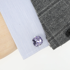 MONART(モンアート) |カットガラスカフス パープル
