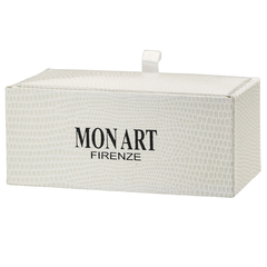 MONART(モンアート) |レクタングルカットガラスカフス レッド