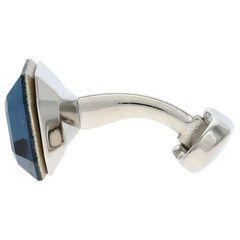 MONART(モンアート) |レクタングルカットガラスカフス ブルー