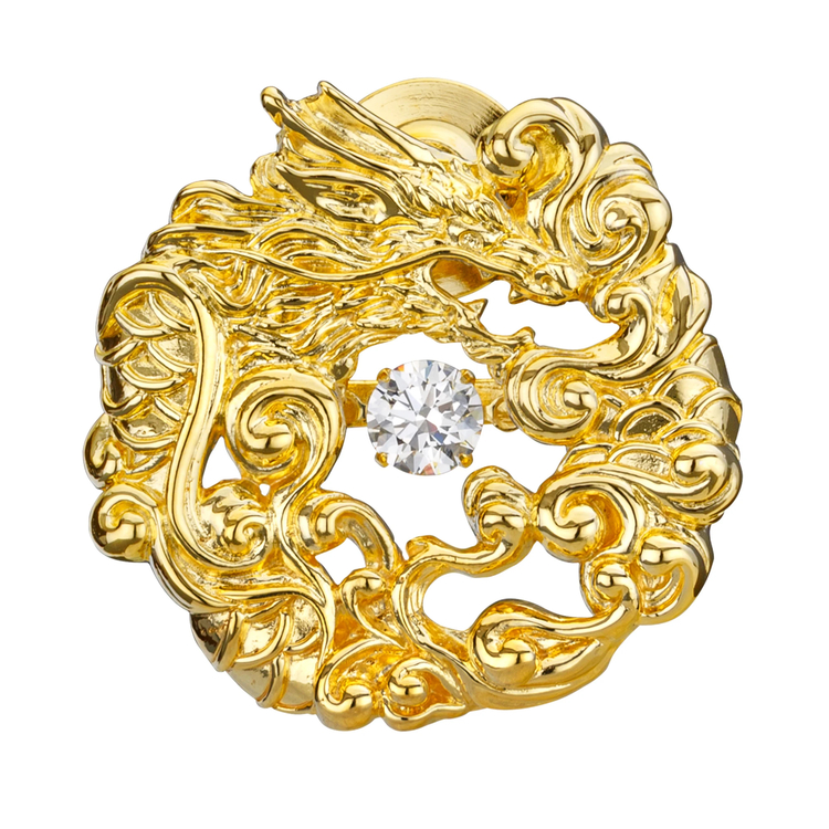 prossimo(プロッシモ) |【干支ピンズ】ダンシングストーンピンズ ドラゴン ゴールド