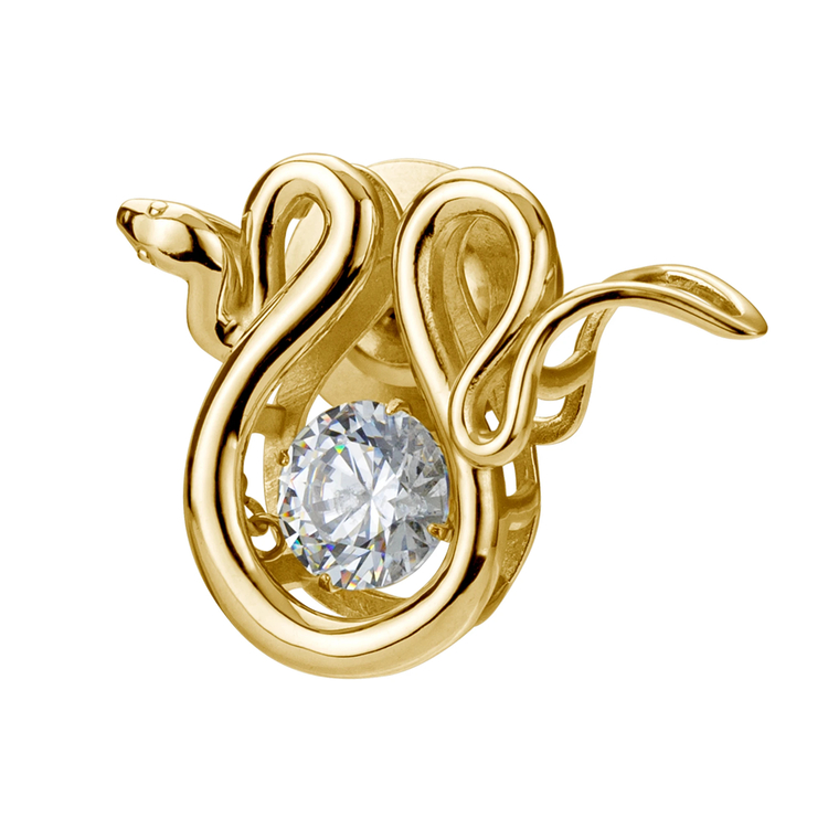 prossimo(プロッシモ) |【干支ピンズ】ダンシングストーンピンズヘビ ゴールド