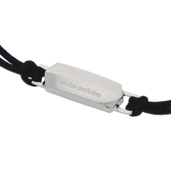 mila schon(ミラショーン) |ブランドロゴプレートブレスレット ブラック