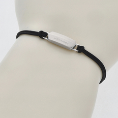 mila schon(ミラショーン) |ブランドロゴプレートブレスレット ブラック