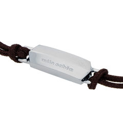 mila schon(ミラショーン) |ブランドロゴプレートブレスレット ダークブラウン