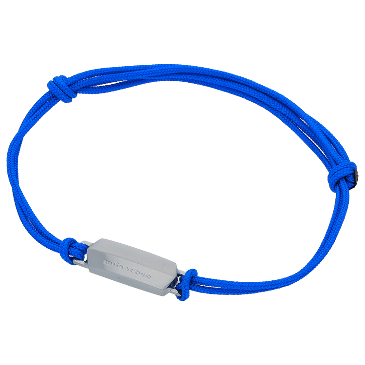 mila schon(ミラショーン) |ブランドロゴプレートブレスレット ブルー