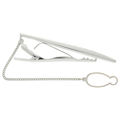 DAKS(ダックス) |スクエアストライプタイピン チェーン付