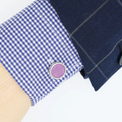 SIMON CARTER(サイモン・カーター) |ラウンドプレートカフス アメジスト