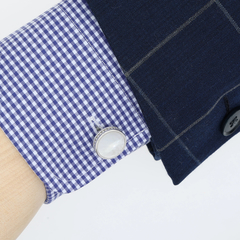 SIMON CARTER(サイモン・カーター) |ラウンドプレートカフス シェル