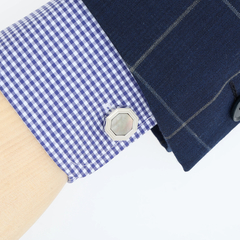 SIMON CARTER(サイモン・カーター) |ヘキサゴンプレートカフス グレーMOP